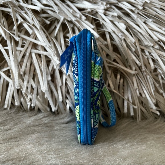 VERA BRADLEY Daisy Doodle 2012 All In One Wristlet Blue Green Lippie Case - Picture 4 of 9